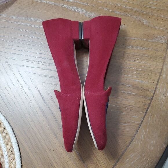 Tory Burch Maroon Navy Antonio Loafers, Size 7, Excellent Condition - Picture 7 of 11